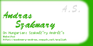 andras szakmary business card